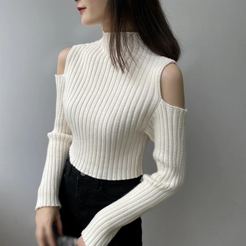 OFFクーポン タートルネック 長袖 ニット セーター ハイネック レディース おしゃれ ハイウエスト セクシー インナー タイト ベーシック トップス 秋 ニットセーター ストレッチ 無地 シンプル