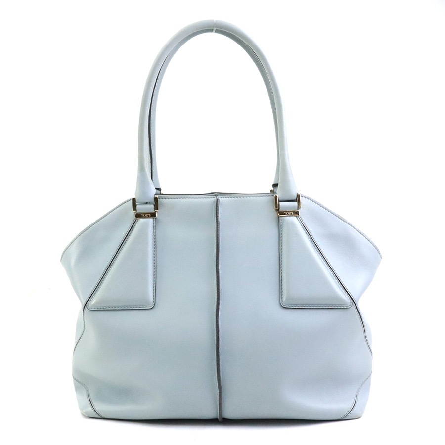 トッズ TOD’S ハンドバッグ レザー ライトブルー レディース r10226a