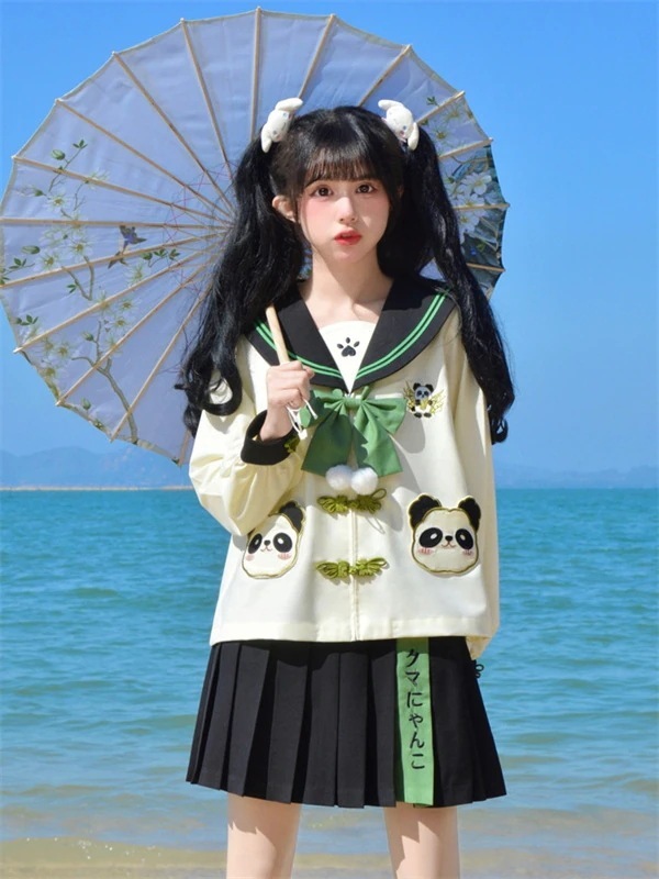 オールインワンセットアップセットアップコスチューム セーラー服 卒業式 学 高校生 衣装 パンダ レディース スーツ 女の子 コスプレ セーラー服 卒服 コスプレ スクールウェア 学生服 コスプレ