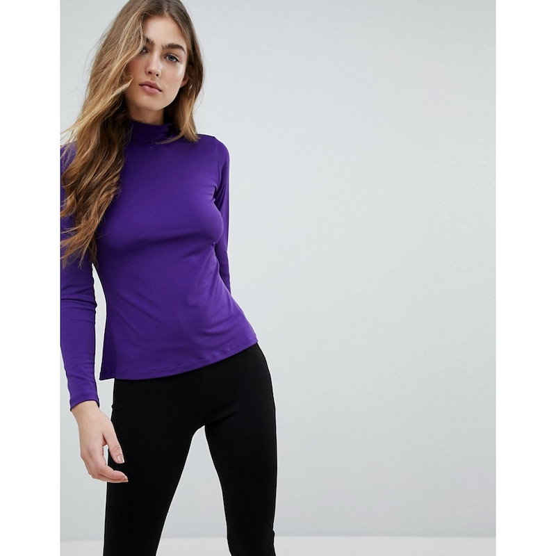 ウェアハウス レディース トップス【Warehouse Plain Roll Neck Top】Purple ウェアハウス レディース トップス【Warehouse Plain Roll Neck Top】Purple
