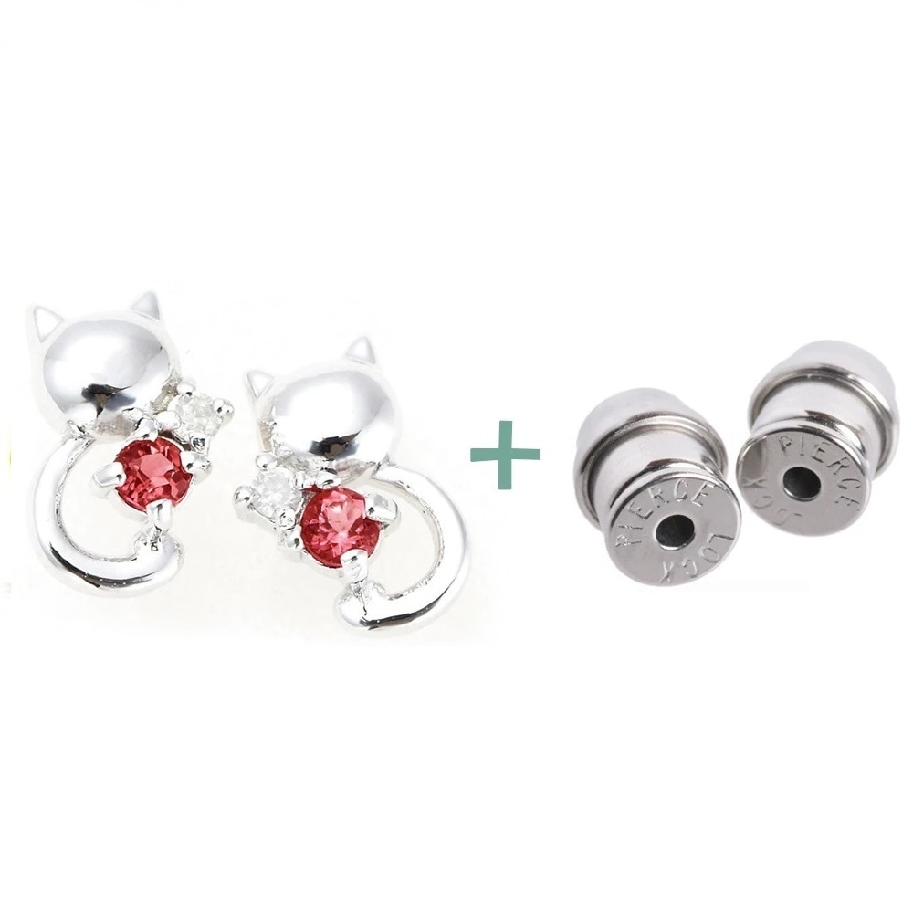 しっぽネコピアスとピアスロックミニのセット ピアスを失くさない 落とさない サージカルステンレス 10,132円