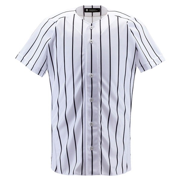 デサント DESCENTE ユニフォームシャツ フルオープンシャツ ワイドストライプ DB6000 SWBK メンズ