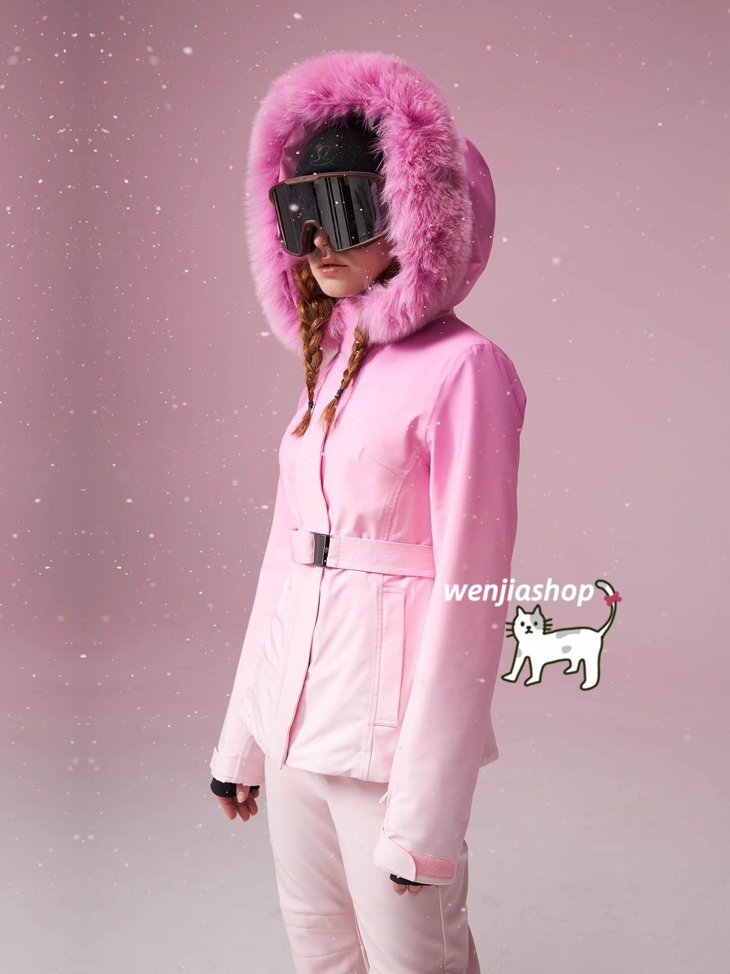 スノーボードウェア 2024 2025 上下 つなぎ メンズ レディース オールインワン グラデーションピンク ブルー パンツ ズボン セットアップ ウィンタースポーツ韓国風スキーウェア スノボウェア