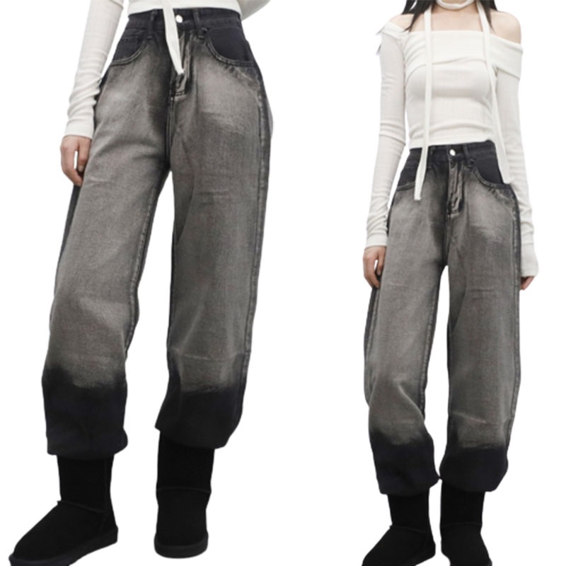 LETA WASHING WIDE DENIM PANTS