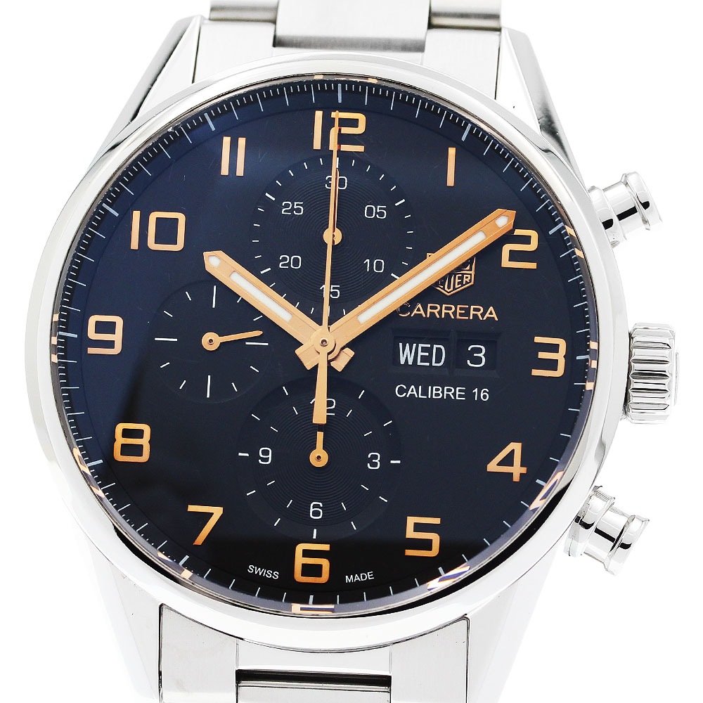 タグホイヤー TAG HEUER CV2A1AB カレラ キャリバー16 クロノグラフ デイデイト 自動巻き メンズ 美品 箱付き_920975【中古】