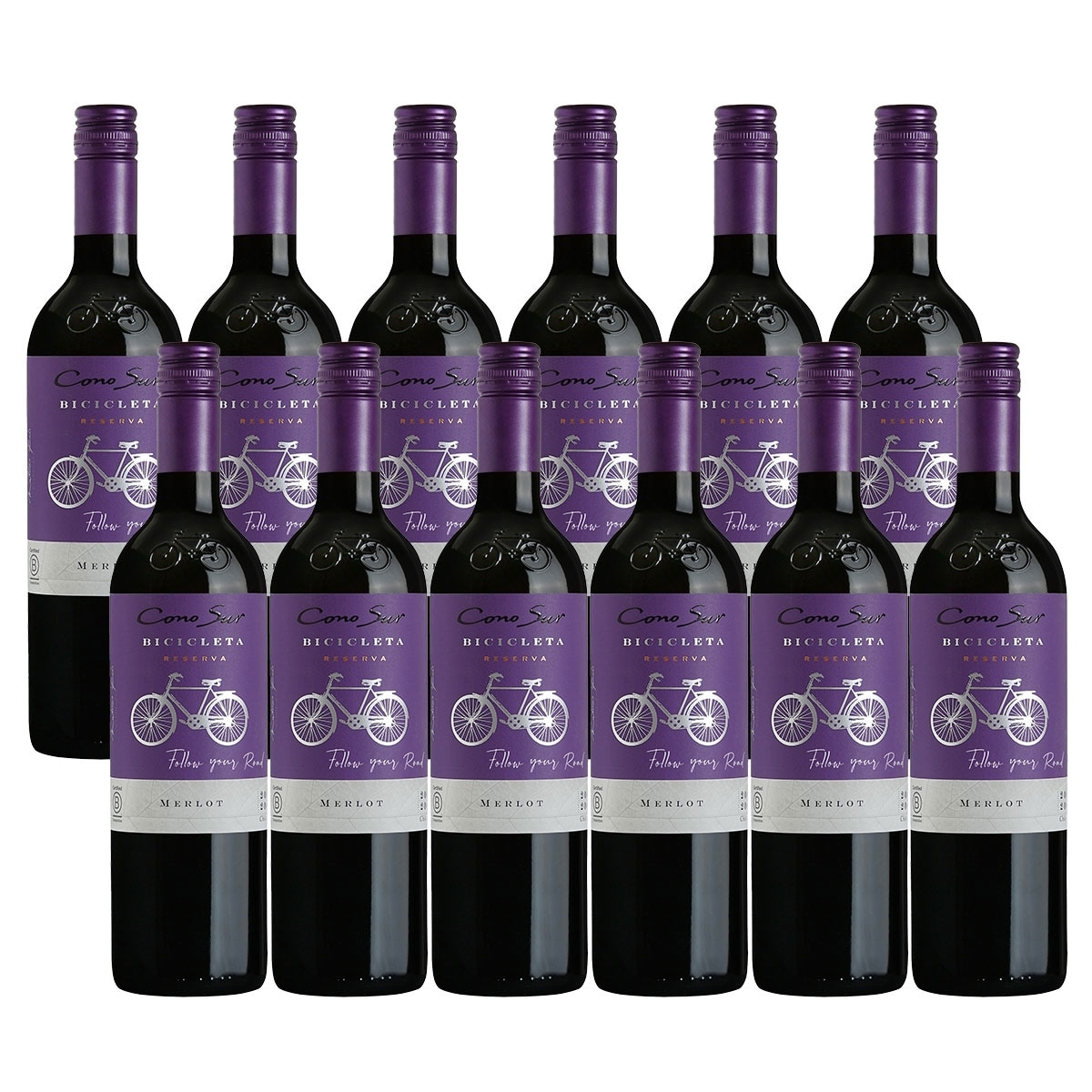 【送料無料】【ケース販売】 コノスル メルロー ビシクレタ レゼルバ 750ml12本 [チリ/赤ワイン/辛口/フルボディ] 【北海道沖縄県東北四国九州地方は必ず送