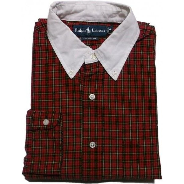 長袖 クレリック ボタンダウンシャツ チェック レッド PR2-901