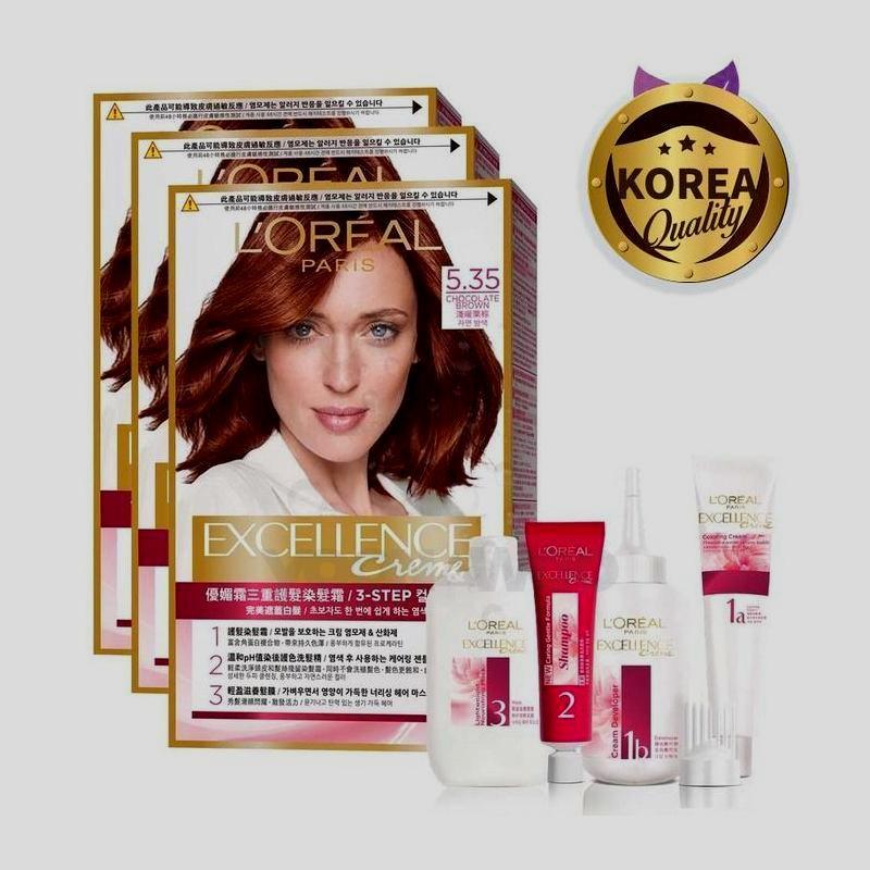 エクセランスクリーム染色剤/ 5.35号自然栗色/ 3個