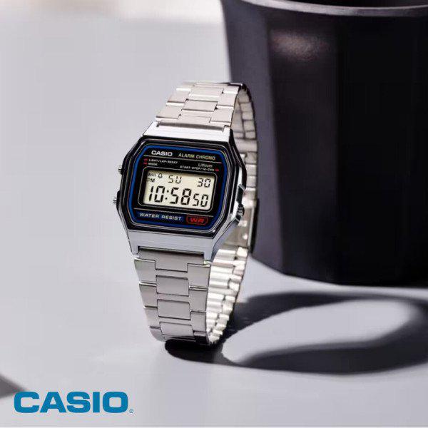 国内当日発送正規品時計 A158WA-1 デジタルスクエア ビンテージ レトロ 共用メタル時計