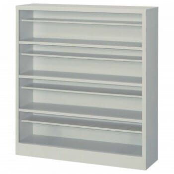 シューズロッカー　4段中棚付オープンタイプ　ニューグレー COM-NPL4