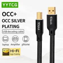 HIFI USB OCC ケーブル USB タイプ A から B USB ケーブル 6N DAC A-C オーディオ ケーブル OCC 銀メッキ データ ケーブル