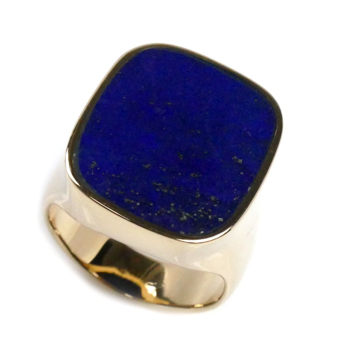 GUCCI グッチ K18YG イエローゴールド ラピスラズリ リング・指輪 ラピスラズリ 18号 19.8g メンズ 中古