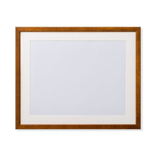 (写真額)マット付き・透明PET付 KNT写真額 （397×490mm）・半切（315×400mm） ブラウン