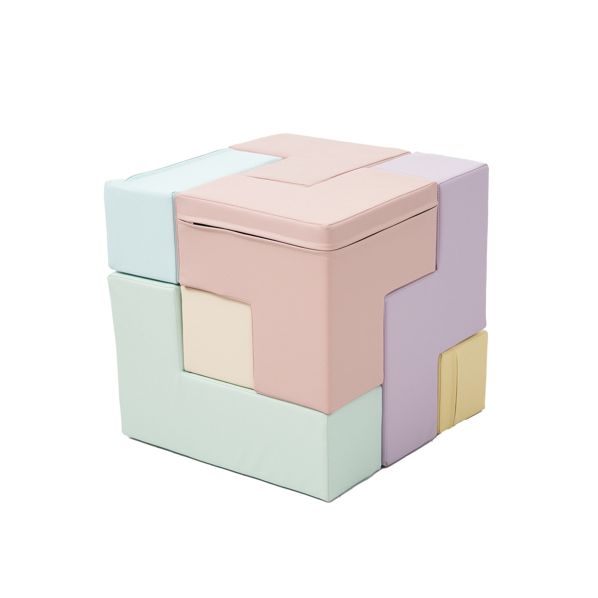 【マルチカラー】テトリス 積み木　知育玩具　おもちゃ ソフトブロック アスレチック ブロック クッション 布製 玩具 大型 室内 遊具 滑り台 キッズスペース 子供 こども キッズ 幼児 保育園 保