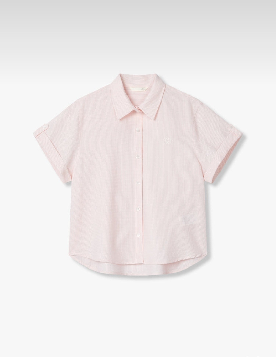 GCUT ストライプ ロールアップ ディテール シャツ