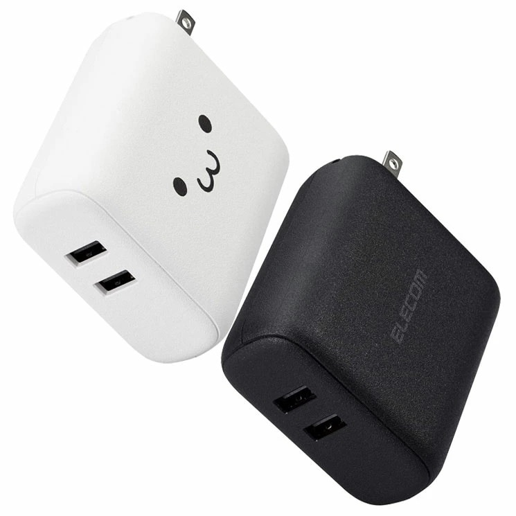 モバイルバッテリー コンセント一体型 10000mAh 大容量 PD 20W 高速充電 出力( USB Type-C 1 USB-A 1) 2台同時充電可 ブラック/ホワイトフェイス