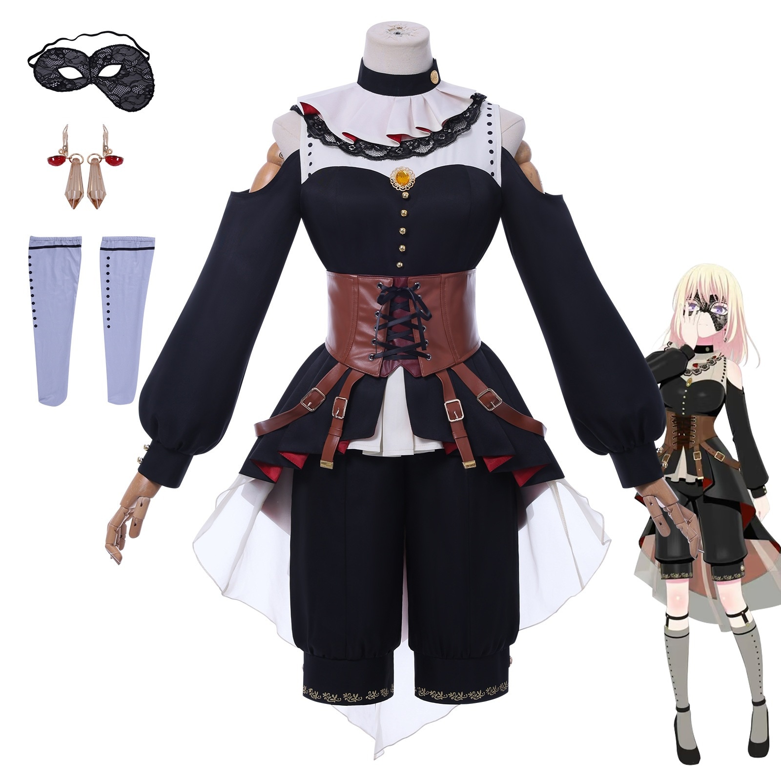 【人気爆売れ】アニメマンガbang Dream Avmujica讃楽人形三角初華コスプレいしょう