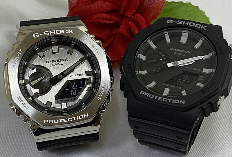 恋人たちのGショック ペアウオッチ G-SHOCK BABY-G ペア腕時計 カシオ 2本セット アナデジGA-2100-1AJF GM-2100-1AJF ペアウオッチ 　クリスマス プレゼ