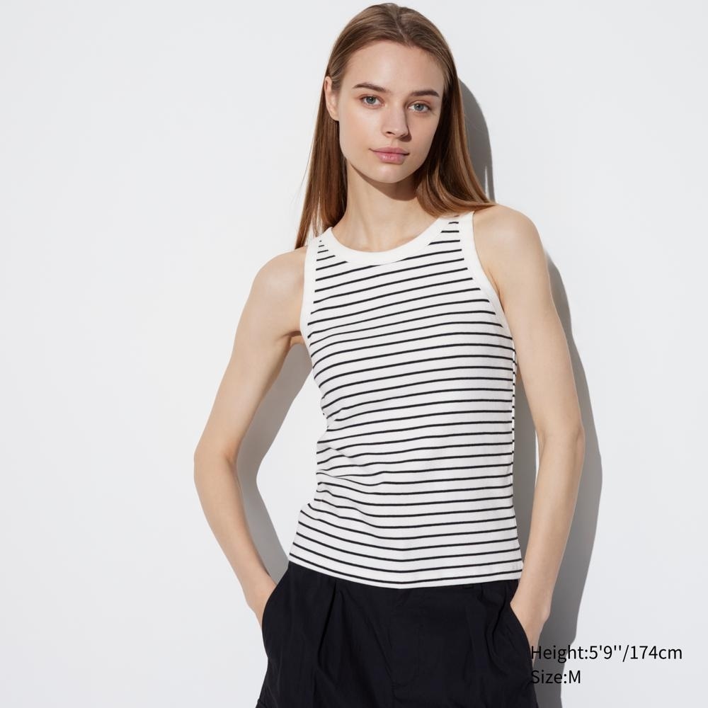 UNIQLO アメリカンスリーブブラタンクトップ (ストライプ)