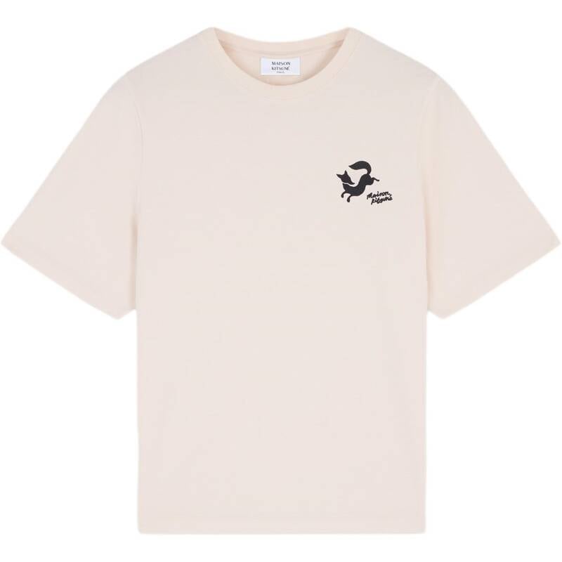 メゾンキツネ NW00116KJ0119 P705 ファンシーフォックス刺繍 レディース半袖Tシャツ