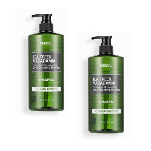 クンダルディープクレンジング脂性シャンプーベビーパウダー1058ml+チェリーブラッサム1058ml爽やかなしっとり柔らかい頭皮