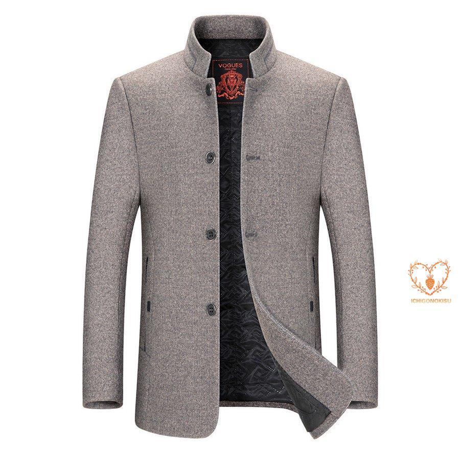 Pコート ピーコート メンズ ウール ジャケット ビジネスコート ミドル丈 40代 50代 紳士服 防寒 秋冬 あったかい