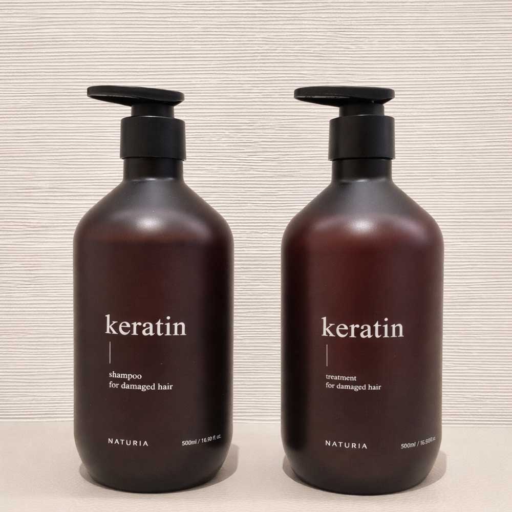 Qoo10] NATURIA professional ケラチンシャンプー&トリートメント セッ