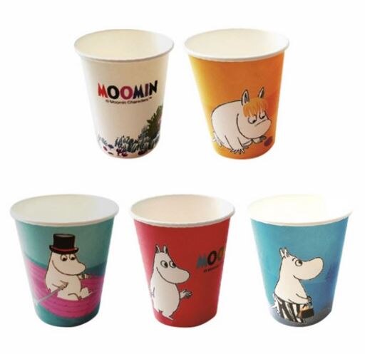 ムーミン5種カラー紙コップ9oz 200個
