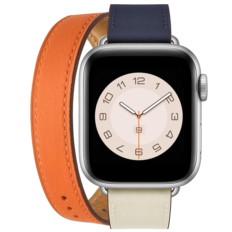 コンパチブル アップルウォッチ バンド コンパチブル apple watch バンド レディース レザー 本革 2重巻き 細い iWatch Ultra2/Ultra Series 9/8/7/6/5