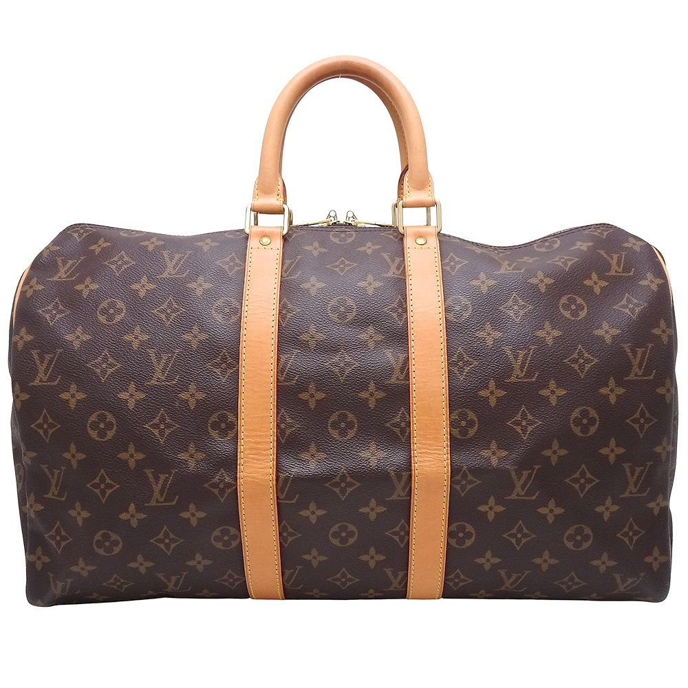 モノグラム キーポル45 M41428 ボストンバッグ ブラウン/352010【中古】