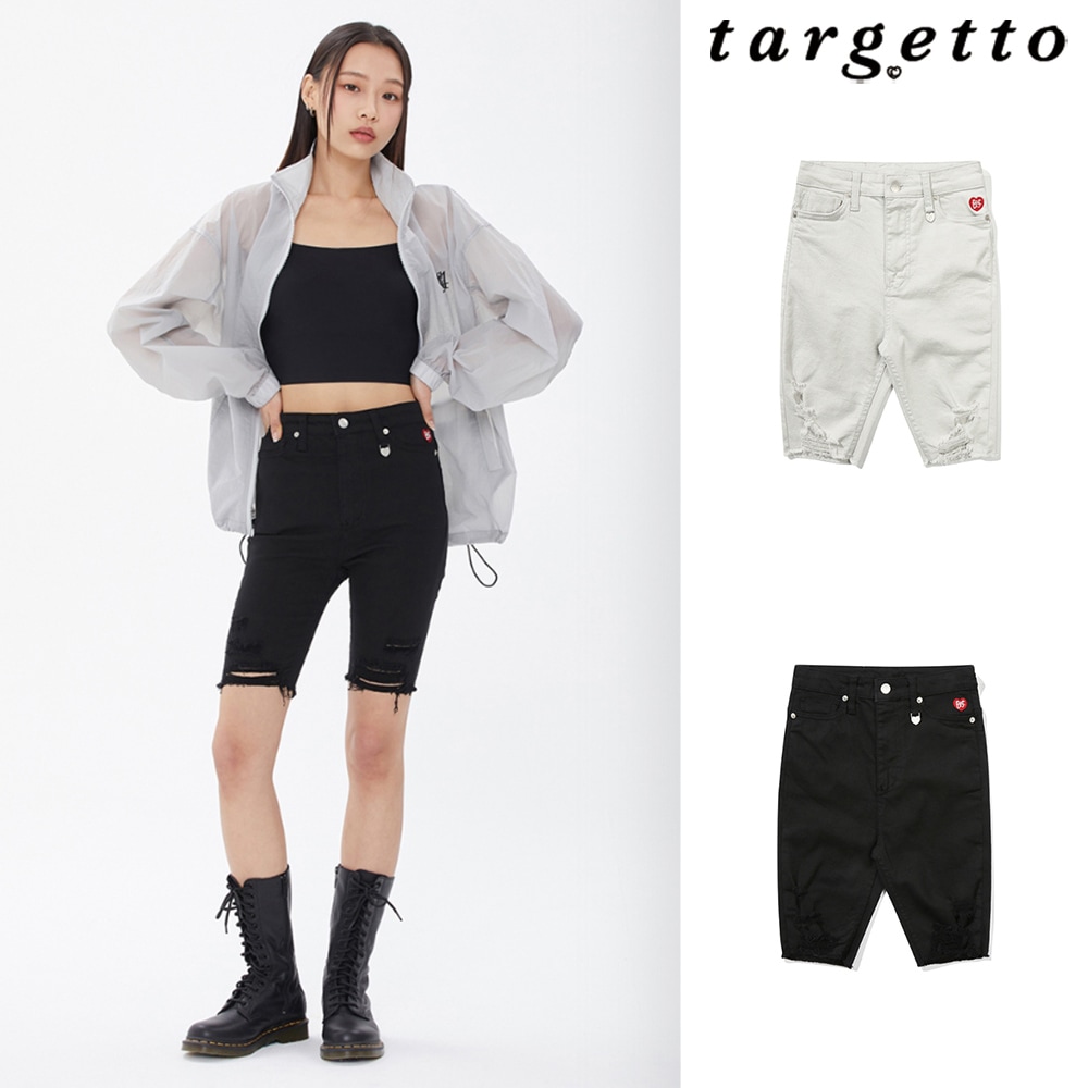 aespa カリナ着用 ]EMBLEM HALF PANTS GRAY / 韓国アイドル