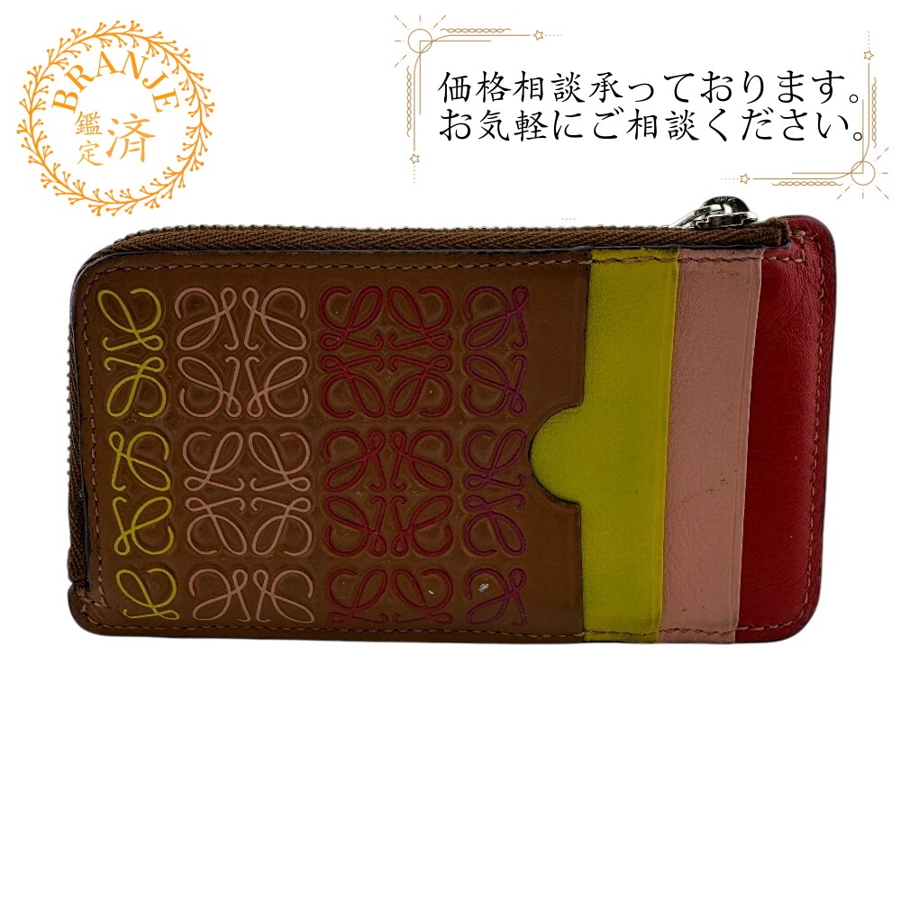 フラグメントケース パスケース カード リピートアナグラム レザー コインケース マルチカラー レディース