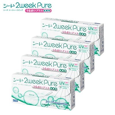 SEED 2ウィークピュアうるおいプラス乱視用6枚入り 4箱 ツーウィーク 2 ウィーク 2weekPure 2週間使い捨て コンタクトレンズ ポスト投函　【2WPラ】
