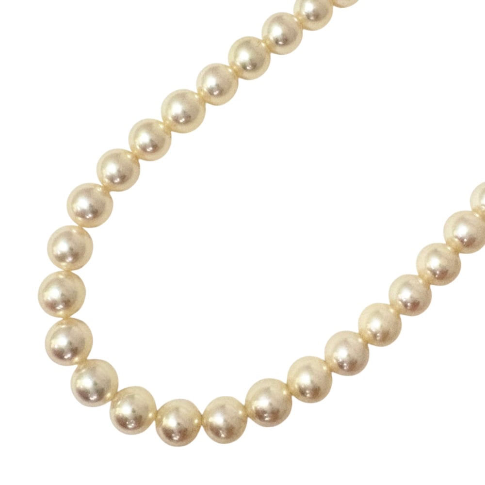 ミキモト ネックレス K14ホワイトゴールド パール MIKIMOTO 中古 美品