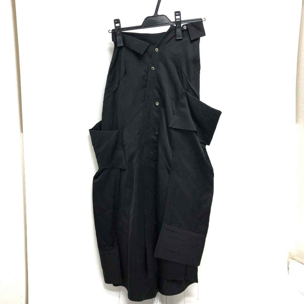 IRENE アイレネ ロングスカート 21S87013 シャツモチーフ アパレル ロングスカート スカート アパレル 洋服 レーヨン ブラック