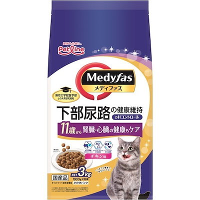 他サイト： ペットライン メディファス 11歳から チキン味 3kg(500g6)の商品画像