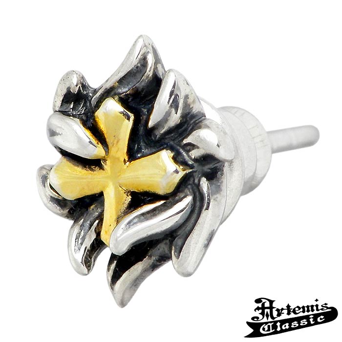 アルテミスクラシック Artemis Classic ラファエル スタッド シルバー ピアス アクセサリー メンズ 1個売り 片耳用 羽根 クロス 十字架 ACE0139