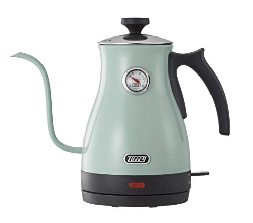 【Toffy/トフィー】 温度計付き電気ケトル K-KT3 (ペールアクア) 適温 コーヒードリップ ハンドドリップ 空焚き防止 グースネック注ぎ口 レトロ K-KT3-PA 11,440円