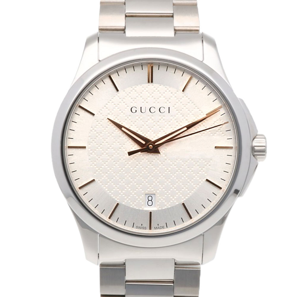 グッチ Gタイムレス 腕時計 ステンレススチール YA126442(126.4) クオーツ 1年保証 GUCCI 中古 美品