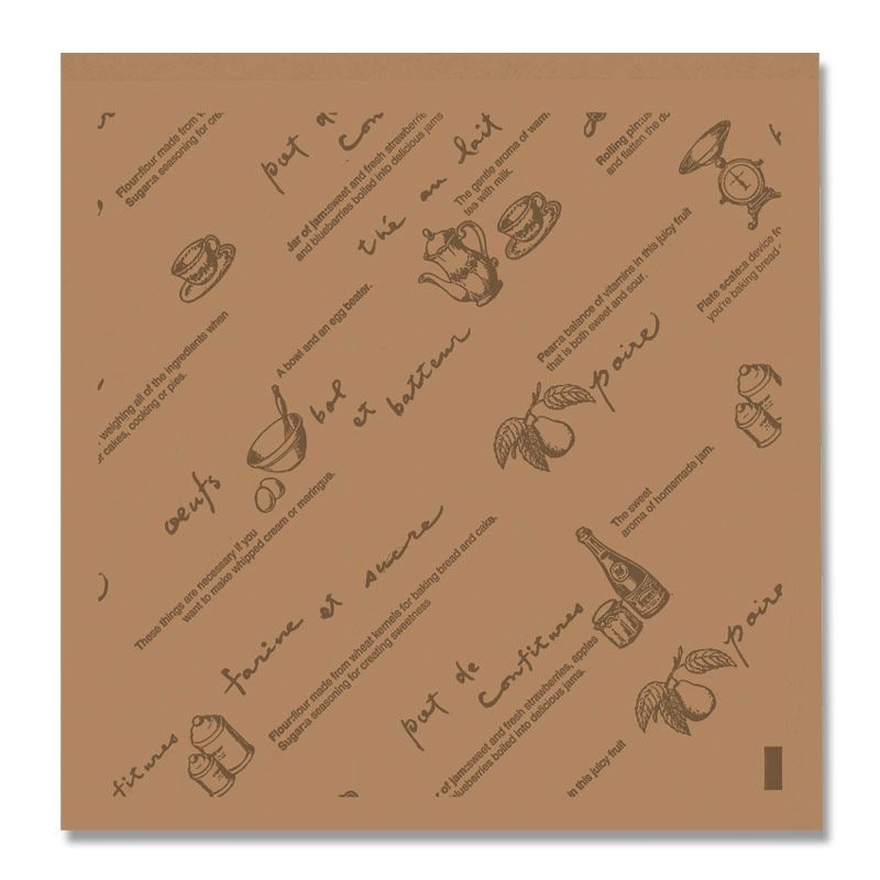 （まとめ買い）シモジマ HEIKO バーガー袋 M 未晒ティータイム 500枚 幅180x長180mm 食品用資材 004738256 [x3セット]