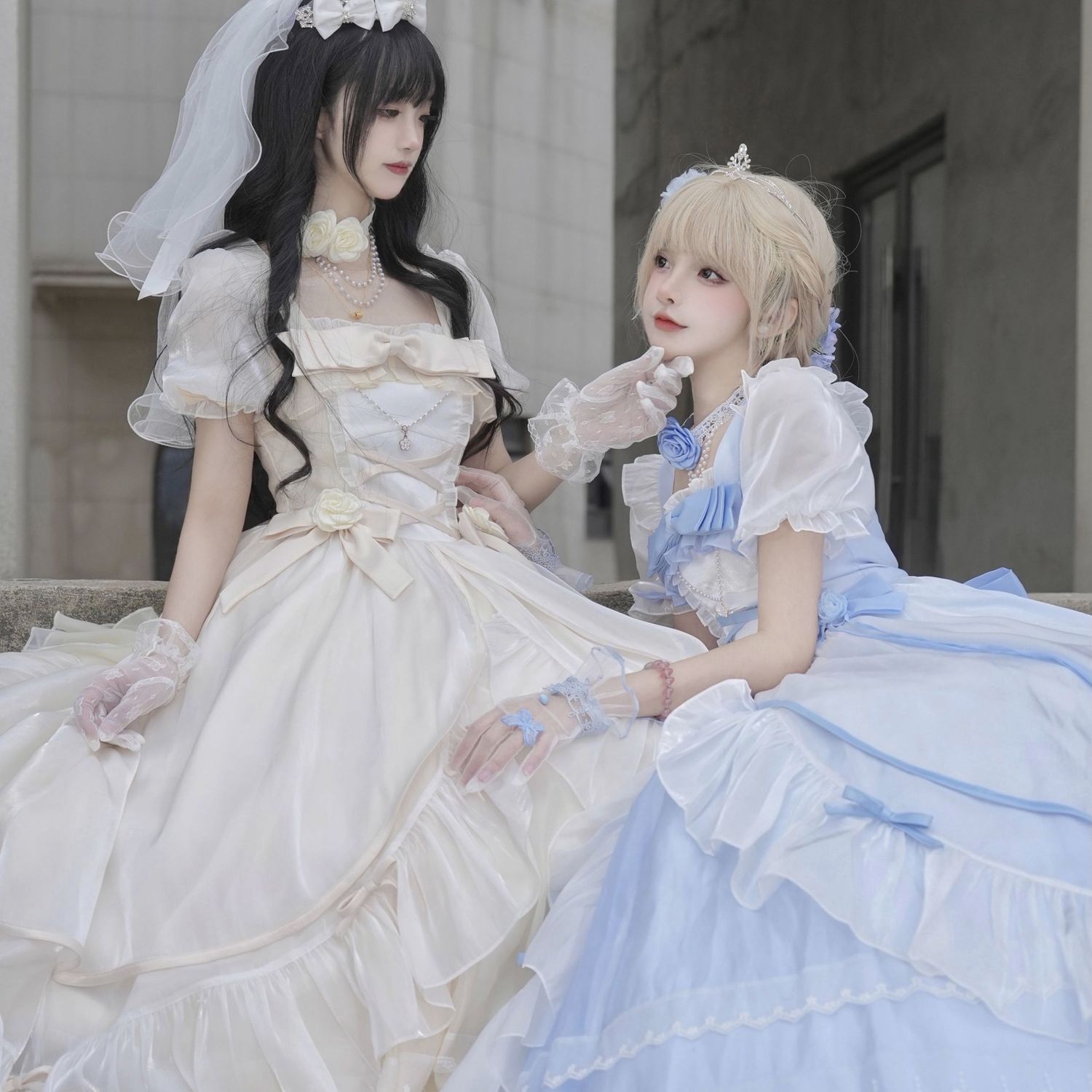 ロリータドレスロングスカート花嫁デイリーロングスカート