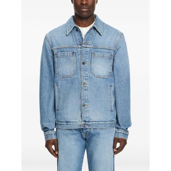 OFF WHITE Men Denim Jackets 44MYE09QS26 D002 400 BLUE