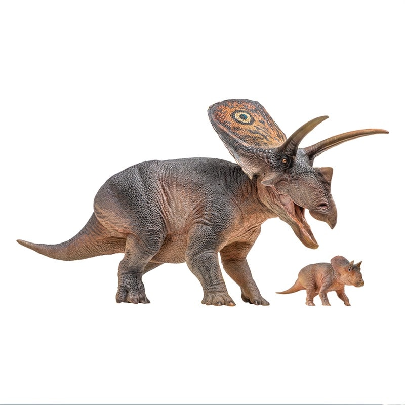 PNSO 1/35 サイズ トロサウルス ケラトプス科 恐竜博物館シリーズ 動物 植物食恐竜 フィギュア プラモデル おもちゃ 模型 リアル PVC 恐竜好き 誕生日 プレゼント オリジナル 塗