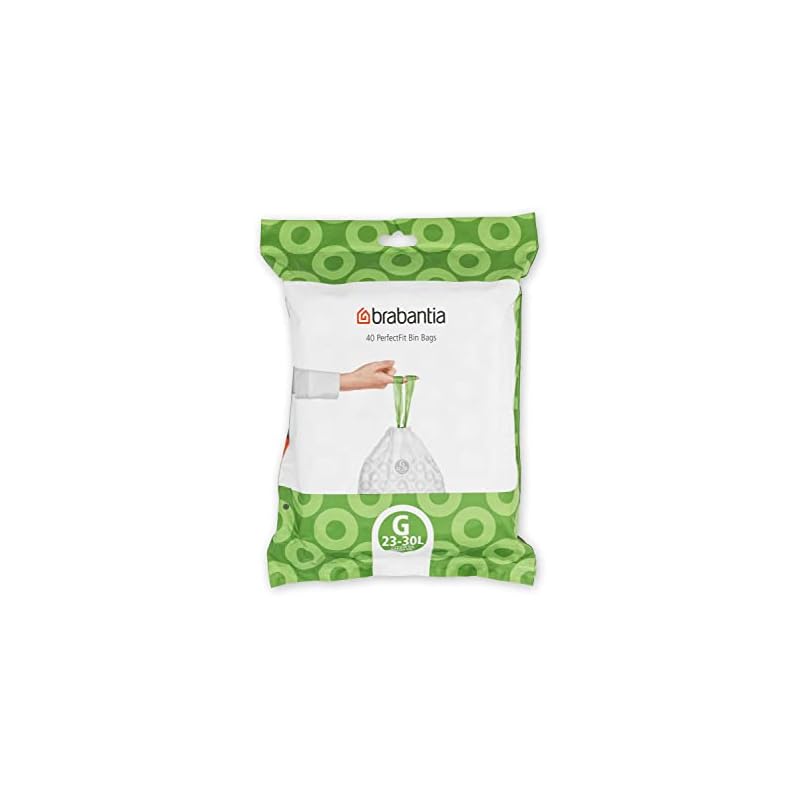 ブラバンシア ゴミ袋 ホワイト 30リットル ビンライナー (G)375668 40枚入
