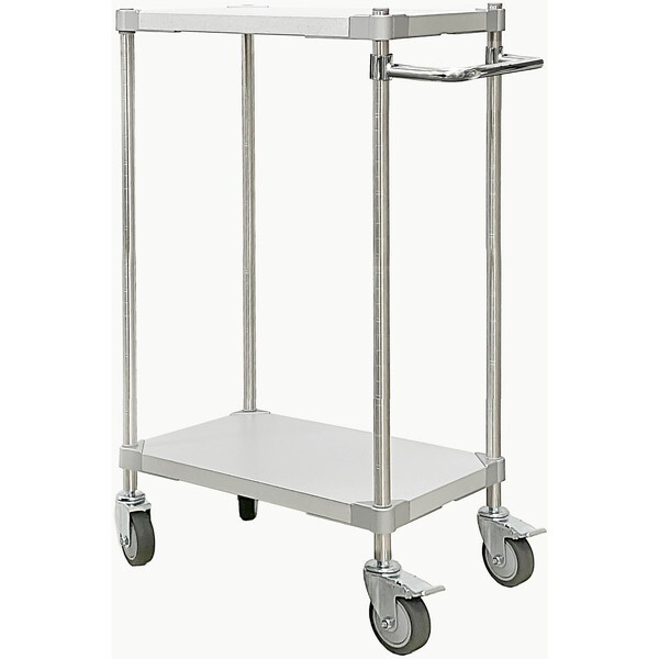 アイ・エル・シー TGGS2-35609SV シルバー PROFACE ガルバシェルフワゴン35×60 2段 ポール900 取っ手付き メーカー直送