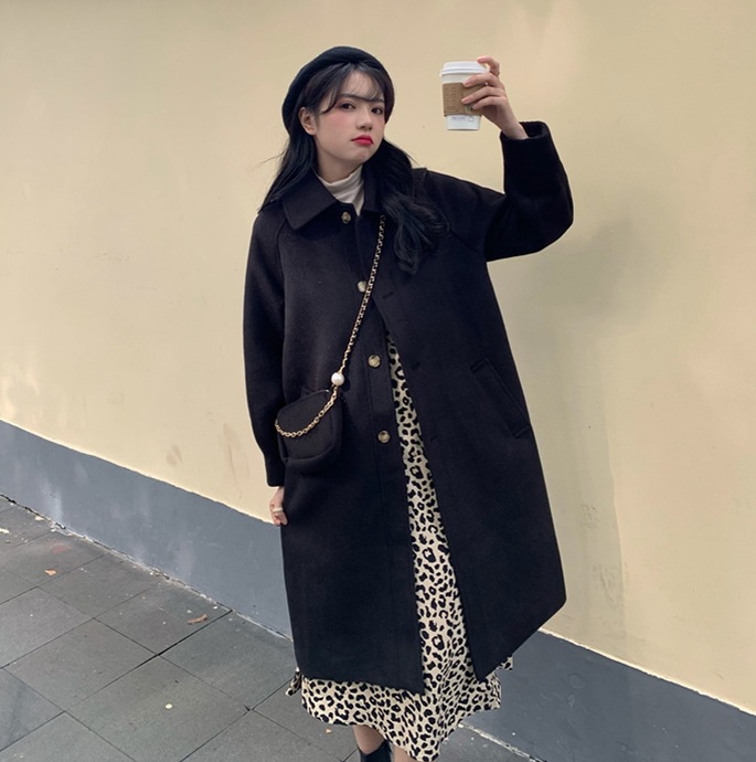 秋冬コート カジュアルコート Aラインロングコート ガーリーロングコート アウター コート ジャケット 上着 ロング ロング丈 袖あり 長袖 Vネック 襟付き スリム Aライン スマート ポケット