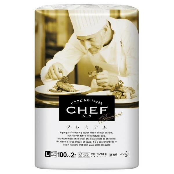 花王　クッキングペーパー　CHEF（シェフ）　プレミアム　Lサイズ　100枚×2ロール×6袋【取り寄せ商品・即納不可】