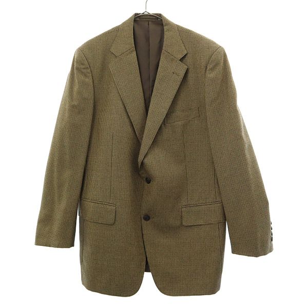 日本製 千鳥柄 テーラードジャケット C96-W82-T180 ブラウン メンズ