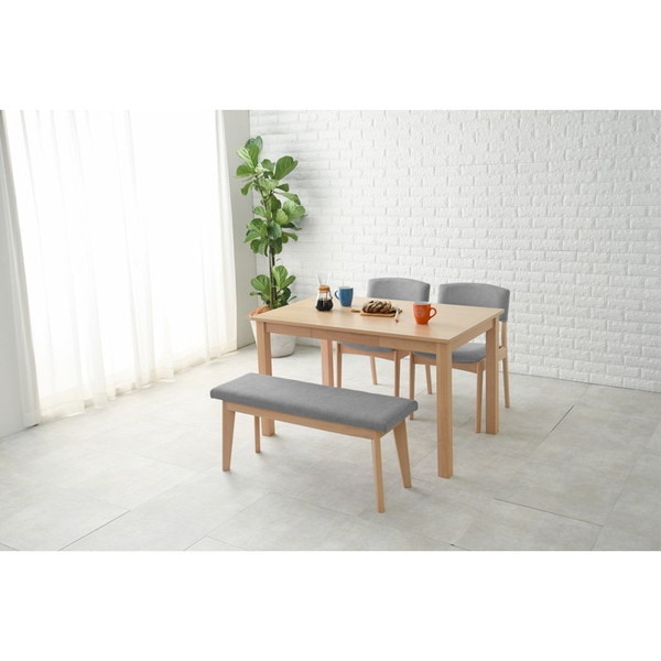 MI-861012NALGY4S ナチュラル/グレー [ダイニング4点セット] メーカー直送