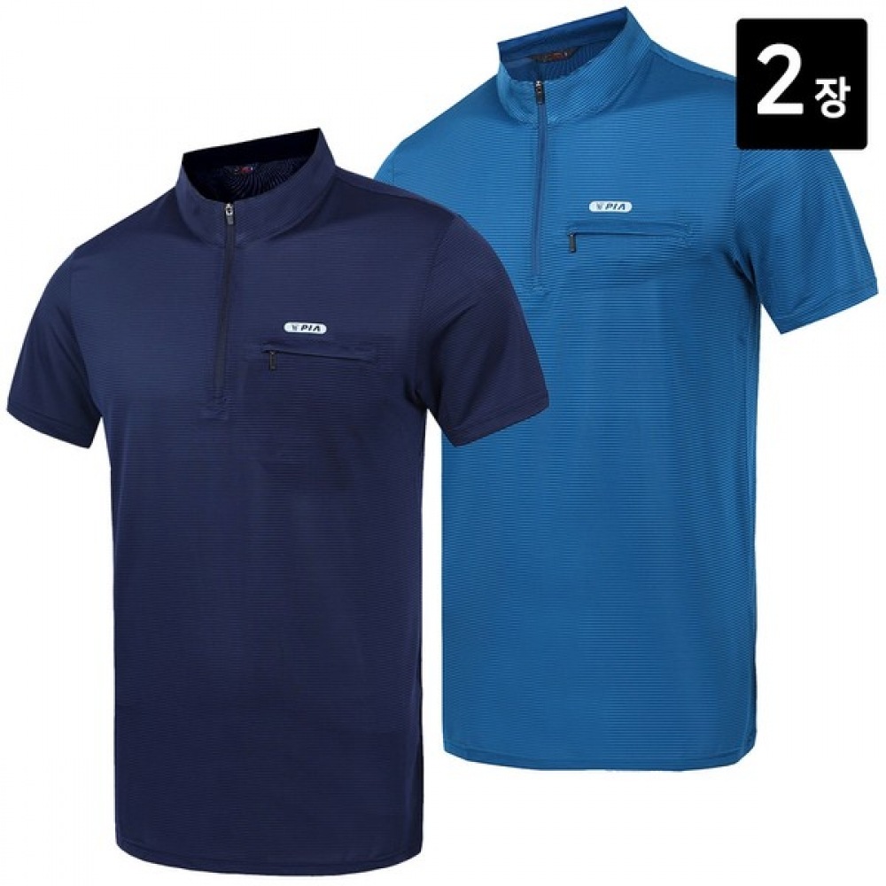 (ノーブルジーンズ) ノーブルジーンズピアクールハーフジップアップ半袖Tシャツ 1+1 クーリングショートスリーブスパンサマーワーク Tシャツメンズファンクショナル